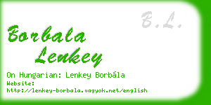 borbala lenkey business card